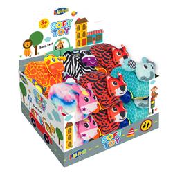 Soft Animals Cars Luna Toys 12x9.5cm. 6 Designs