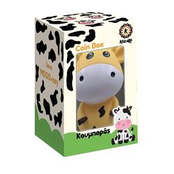 COIN BOX KAZURA 13X13X19CM LITTLE COW YELLOW