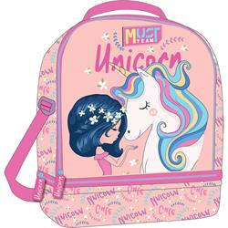 ΤΣΑΝΤΑΚΙ ΦΑΓΗΤΟΥ MUST TEAM 22Χ16Χ28ΕΚ ΙΣΟΘΕΡΜΙΚΟ GIRL & UNICORN