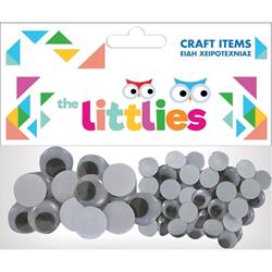 WIGGLE EYES ROUND 20x15mm-20x20mm 40PCS THE LITTLIES