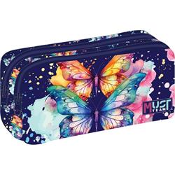 PENCIL CASE MUST TEAM 21Χ6Χ9 2ZIPPERS BUTTERFLY