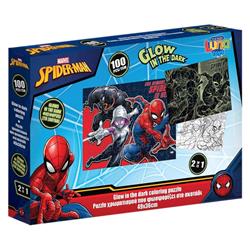 PUZZLE 100ΤΕΜ 48Χ34ΕΚ GLOW IN THE DARK SPIDERMAN