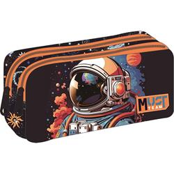 PENCIL CASE MUST TEAM ENERGY 21X6X9CM 2ZIPPERS ASTRONAUT