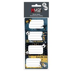 Ετικέτες Αυτοκόλλητες Must Team Football 20 Τμχ. 5 Φύλλα