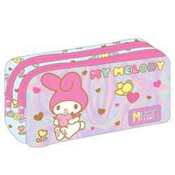 PENCIL CASE 2ZIPPERS 21Χ6Χ9CM MY MELODY LIGHT BLUE