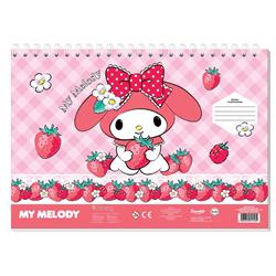 PAINTING BLOCK 23X33CM 40SH STICKERS-STENCIL-2 COLORING PG  2DESIGNS MY MELODY