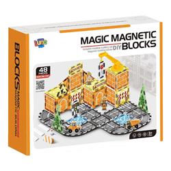 MAGNETIC BLOCKS 48PCS 24,5X6X20CM WORKSITE LUNA