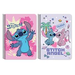 SPIRAL NOTEBOOK 17X25CM 2SUBS 60SH  LILO & STITCH 2DESIGNS