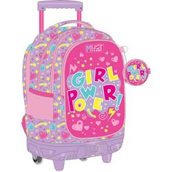 TROLLEY BAG MUST TEAM 34Χ20Χ44 3CASES GIRL POWER