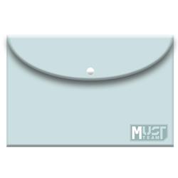 FOLDER WITH BUTTON A4 MUST PASTEL BLUE