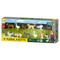 FARM ANIMALS SET 12PCS 34,5X2,8X14CM LUNA