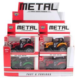 Pull Back Metal Tractor 1:64 Luna Toys 25x14,3x19,5cm.