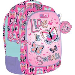 BACKPACK MUST TEAM 32Χ18Χ43 3CASES LIFE IS SWEET