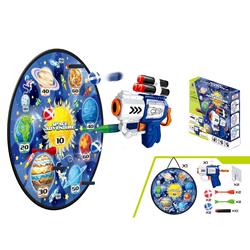 SOFT BULLET GUN WITH 10 SOFT BULLETS & TARGET 11X4X13CM LUNA