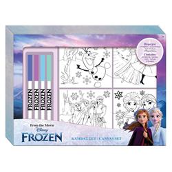 CANVAS SET 4PCS WITH 4 MARKERS FROZEN 2