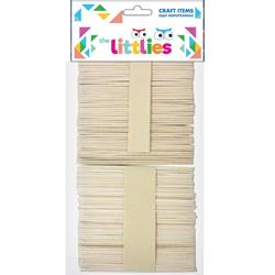 WOOD POP STICKS 114mm 100TEM THE LITTLIES