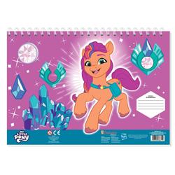 PAINTING BLOCK MY LITTLE PONY 23X33 40SH  STICKERS-STENCIL-2 COLORING PG  2DESIGNS