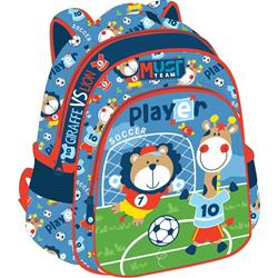 BACKPACK MUST TEAM 27Χ10Χ31 2CASES SOCCER PLAYER ANIMALS