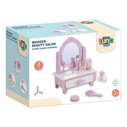 WOODEN BEAUTY SALON SET 8PCS 28,5X19,5X35,5CM LUNA
