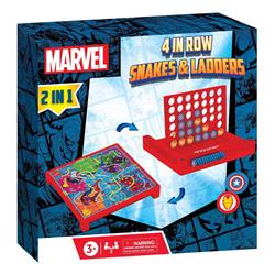 BOARD GAME 4 IN A ROW & SNAKES & LADDERS 29X29X6CM MARVEL