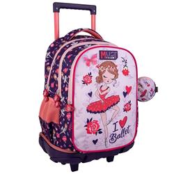 Σχολική Τσάντα Τρόλεϊ Δημοτικού Must Team I Love Ballet 3 Θήκες