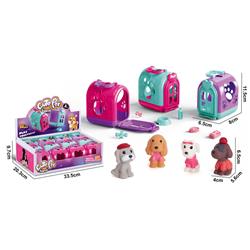 SUITCASE DOG CARRY CASE 6.5X8X11.5CM 3COL LUNA