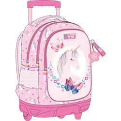 ΤΣΑΝΤΑ ΤΡΟΛΛΕΥ MUST TEAM 34Χ20Χ44EK 3ΘΗΚΕΣ ΡΟΖ ΜΟΝΟΚΕΡΟΣ