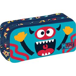 PENCIL CASE MUST TEAM ENERGY 21Χ6Χ9 2ZIPPERS LITTLE MONSTER