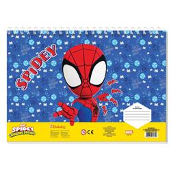 PAINTING BLOCK 23X33CM 40SH  STICKERS-STENCIL-2 COLORING PG  2DESIGNS SPIDEY