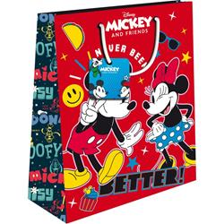 PAPER GIFT BAG 18X11X23 MICKEY/MINNIE 2DESIGNS