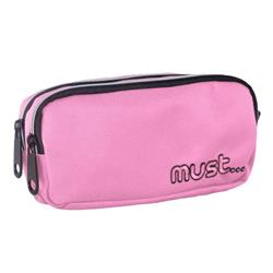 School Pencil Case Must Monochrome rPET Light Pink 2 Cases