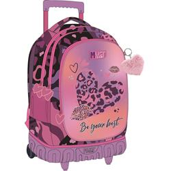 ΤΣΑΝΤΑ ΤΡΟΛΛΕΥ MUST TEAM 34Χ20Χ44ΕΚ 3ΘΗΚΕΣ HEART PRINT