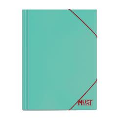 ELASTIC FOLDER 25X35CM  MUST TEAM GREEN