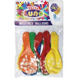 BALLOONS 8PCS 36X29CM FIREWORKS