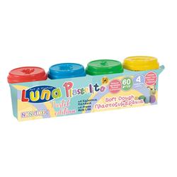 PLAY DOUGH PASTEL 60gr χ 4 COLOURS LUNA