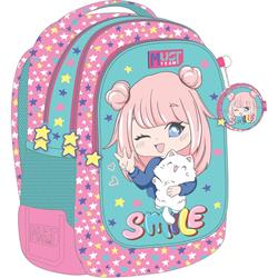 BACKPACK MUST TEAM 32Χ18Χ43 3CASES SMILE