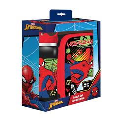 LUNCH BOX-STAINLESS STEEL WATER BOTTLE SET SPIDERMAN