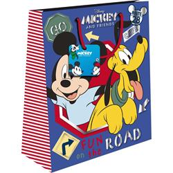 ΣΑΚΟΥΛΑ ΔΩΡΟΥ ΧΑΡΤΙΝΗ 26X12X32 MICKEY/MINNIE ΜΕ FOIL 2ΣΧ