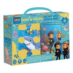 BOOK & PUZZLE  LOOK & FIND! 40PCS 24,1x15,9x5,1CM SEA WORLD LUNA