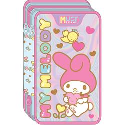 TRIPLE DECKER PENCIL CASE FILLED 12X6X19.5 MY MELODY