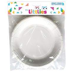 WHITE CRAFT PAPER PLATE 23CM 6PCS THE LITTLES