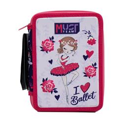 Σχολική Κασετίνα Διπλή Γεμάτη Must Team I Love Ballet