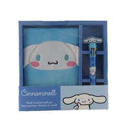 PLUSH ΝΟΤΕΒΟΟΚ WITH PEN SET CINNAMOROLL