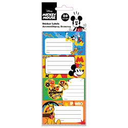 STICKER LABELS MICKEY 20PCS 5SHEETS