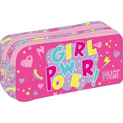 PENCIL CASE MUST TEAM 21Χ6Χ9 2ZIPPERS GIRL POWER