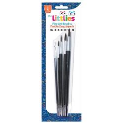 BRUSHES 5PCS PONY HAIR 2 6 8 10 12 THE LITTLIES