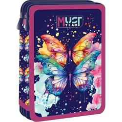 Σχολική Κασετίνα Διπλή Γεμάτη Must Team Butterfly