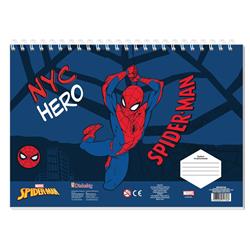 PAINTING BLOCK 23X33CM 40SH  STICKERS-STENCIL-2 COLORING PG  2DESIGNS SPIDERMAN