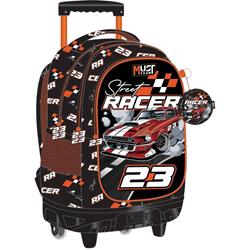 Σχολική Τσάντα Τρόλεϊ Δημοτικού Must Team Street Racer 3 Θήκες