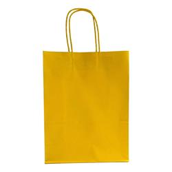 KRAFT PAPER BAG 26*33*12cm YELLOW #21 25PCS
